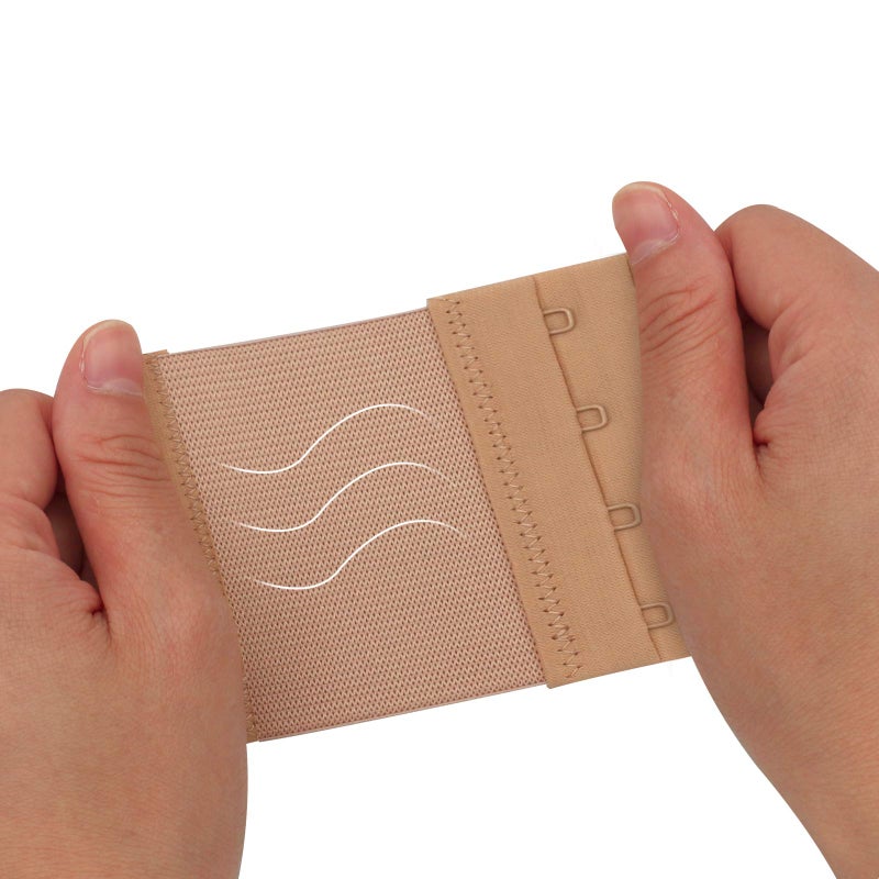 YARBAR Bra Extenders 4 Hook Soft Stretchy Bra Extension Strap Comfortable Pack of 3 - Image 5